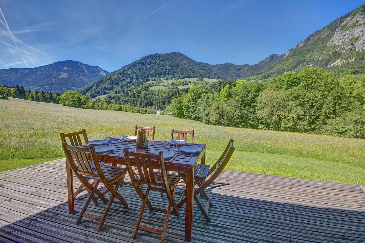 Chalet Wifi - Le Biot - 8 Personnes - Chalet Morand المظهر الخارجي الصورة